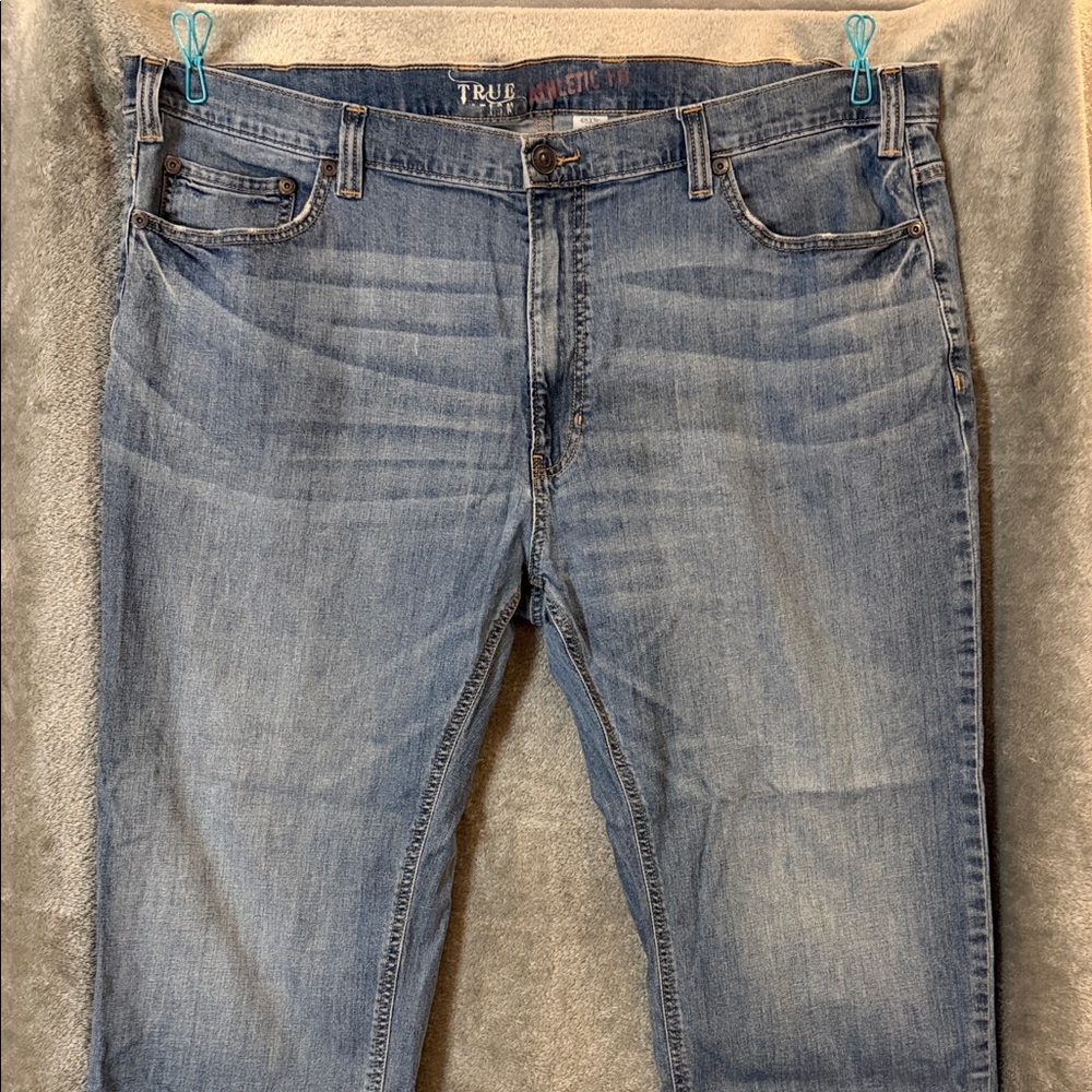 True Religion Men's Light Blue Athletic Fit Jeans 48 x 30 EUC